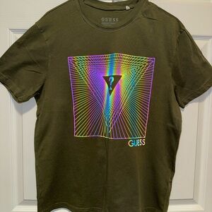 Guess Khaki Organic Cotton Tee